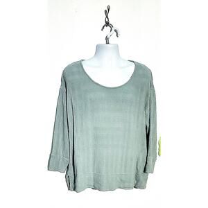 Soft Surroundings Wimens Seafoam Green Textured Tunic Size 1X Cottagecore Cozy
